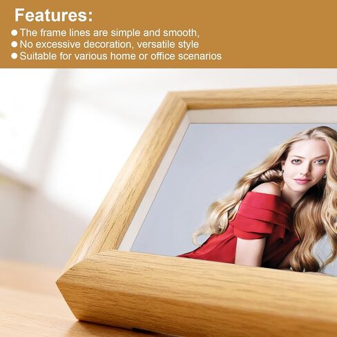 2x3inch Mini Picture Frames Set of 2, Picture Frames for Tabletop Display, Mini Photo Frames Natural Wood frame in Saudi Arabia