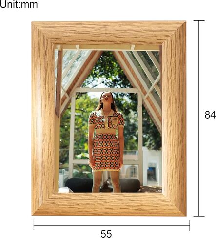 2x3inch Mini Picture Frames Set of 2, Picture Frames for Tabletop Display, Mini Photo Frames Natural Wood frame in Saudi Arabia