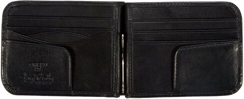 Tony Perotti Mens Money Clip Bifold Wallet Slim Minimalist Card Case Pockets Italian Leather in Saudi Arabia
