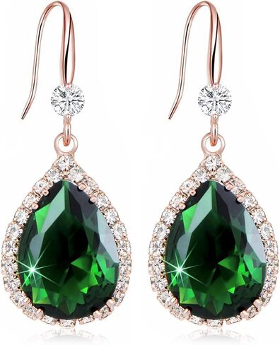 Crystal Drop Earrings for Women Cubic Zirconia Teardrop Earrings Sparkling Rhinestone Dangle Earring in Saudi Arabia