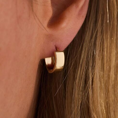 14k Gold Huggie Earrings - Women's Petite Gold Huggie Earrings - Birthday Gift for Her - Gifts for Mom in Saudi Arabia