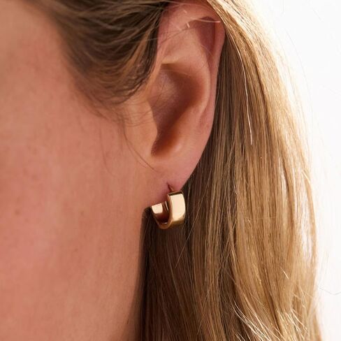 14k Gold Huggie Earrings - Women's Petite Gold Huggie Earrings - Birthday Gift for Her - Gifts for Mom in Saudi Arabia