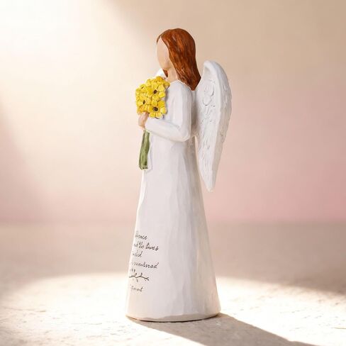 Retirement Gift for Woman, 5.6'' Angel Figurine for Retirement Party Decorations, Guardian Angel Holding Sunflowers Gift for Woman, Happy Retirement Gifts for Coworker Teacher Doctors Friends in Saudi Arabia