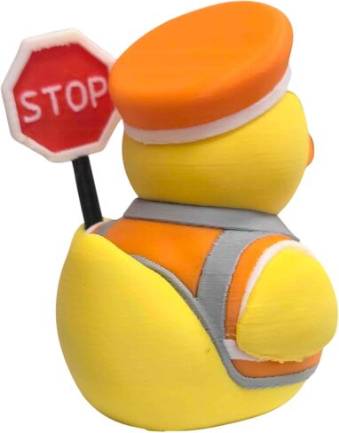 تمثال Crossing Guard Duck القابل للتجميع - ديكور مكتبي مفصل بموضوع السلامة لتقديم هدية أو عرض فريد - مطبوع ثلاثي الأبعاد في كندا in Kuwait
