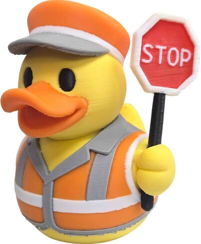 تمثال Crossing Guard Duck القابل للتجميع - ديكور مكتبي مفصل بموضوع السلامة لتقديم هدية أو عرض فريد - مطبوع ثلاثي الأبعاد في كندا in Kuwait