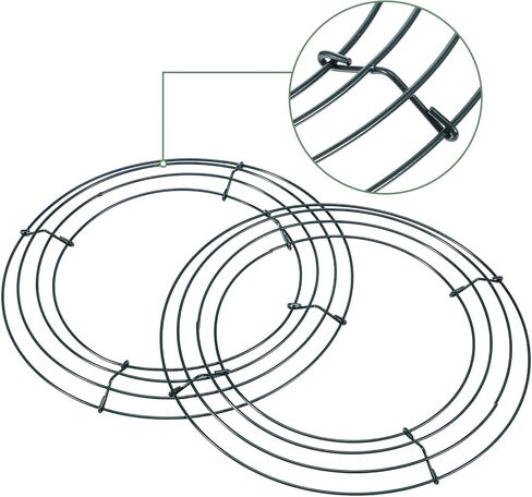 10 Pack 10 Inch Wire Wreath Frame, Metal Round Wreath Form Ring for Christmas Floral Crafts Wedding Door Decor in Saudi Arabia