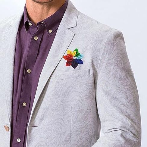 Premium Handmade Pride Pins Rainbow Flower Brooch Gay Flag Lapel Enamel LGBT Lapel Pins Decoration for Clothes and Bags Pride Month (00-Rainbow Flower Brooch 2Pack) in Saudi Arabia