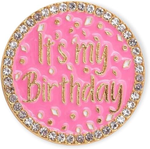 Birthday Pins for Women Happy Birthday Pin Rhinestone Lapel Brooch Buttons Gift in Kuwait