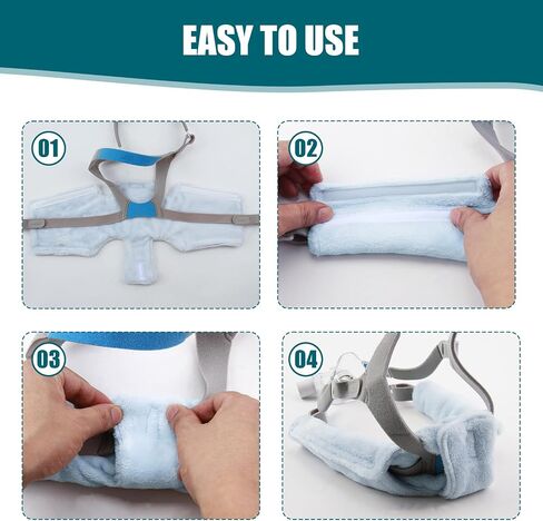CPAP Neck Pad, Fleece CPAP Strap Cover for Neck, Soft Neck Pad Cushion for F20, Cpap Headgear Strap Covers for Most CPAP Full Face & Nasal Mask Headgear Straps, Reduce Red Marks and Pressure Relief in Saudi Arabia