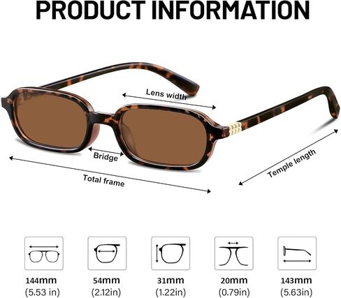 GRFISIA Retro Rectangular Sunglasses for Women Trendy Narrow Small 90s Style Square Frame Sun Glasses UV Protection in Kuwait