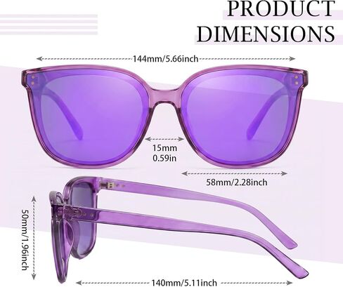 SIPHEW Polarized Sunglasses for Women - Oversized Cat-Eye Frame with UV400 Protection | Lightweight Shades in Saudi Arabia