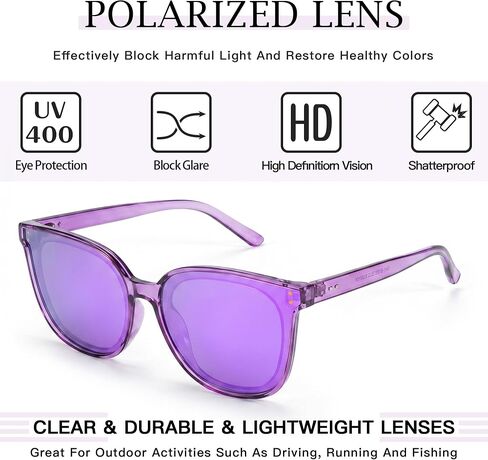 SIPHEW Polarized Sunglasses for Women - Oversized Cat-Eye Frame with UV400 Protection | Lightweight Shades in Saudi Arabia