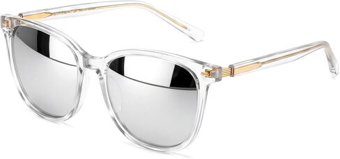 Chicid Oversized Cat Eye Polarized Sunglasses for Women, Mirrored UV400 Sun Glasses for Beach & Driving in Saudi Arabia