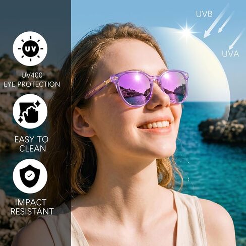Chicid Oversized Cat Eye Polarized Sunglasses for Women, Mirrored UV400 Sun Glasses for Beach & Driving in Saudi Arabia