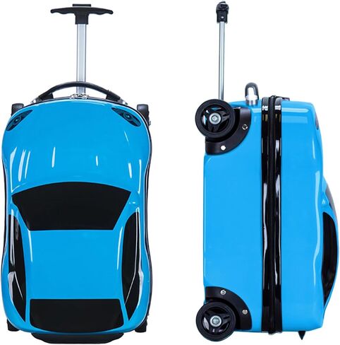 Carry-On Suitcase with Wheels – Car-Style Hard Shell Luggage with Integrated Seat, Lightweight Rolling Travel Bag, ABS+PC Shell, Airline Approved in Kuwait