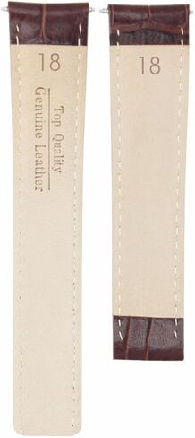 حزام ساعة جلدي من Ewatchparts مقاس 18 ملم متوافق مع ساعة بوم ميرسييه بمشبك 18/16 ملم باللون البني in Kuwait