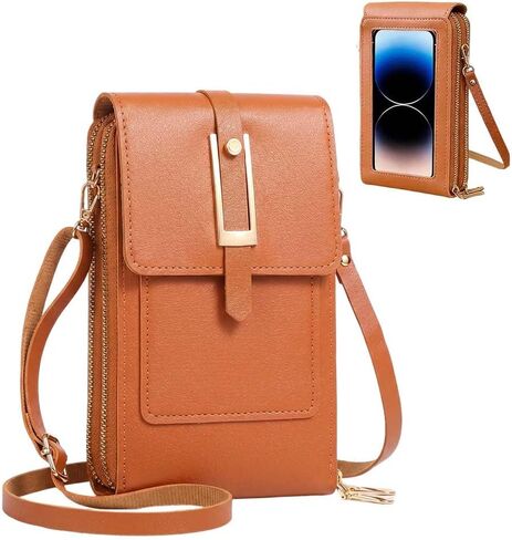 Crossbody Phone Purse bag, Clear Window Women Wallet and Clutch Multi-function Wristlet for Travel in Kuwait