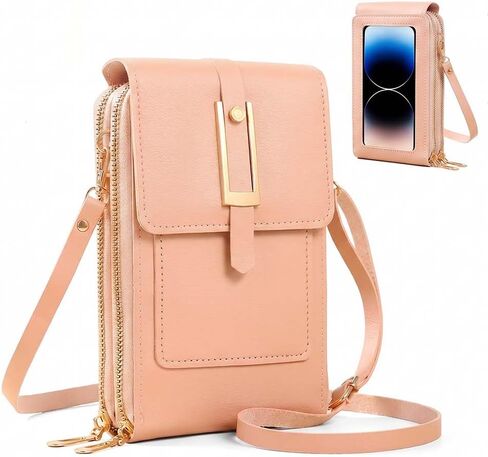 Crossbody Phone Purse bag, Clear Window Women Wallet and Clutch Multi-function Wristlet for Travel in Kuwait