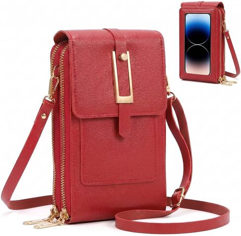 Crossbody Phone Purse bag, Clear Window Women Wallet and Clutch Multi-function Wristlet for Travel in Kuwait