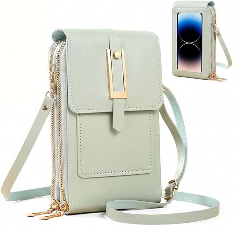 Crossbody Phone Purse bag, Clear Window Women Wallet and Clutch Multi-function Wristlet for Travel in Kuwait