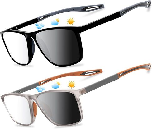 Photochromic Reading Glasses for Men Women TR90 Blue Light Blocking Transition Readers Anti UV Ray Filter Eyeglasses in Saudi Arabia