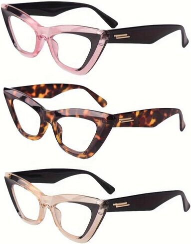 Retro Cat Eye Reading Glasses for Women, Blue Light Blocking with Spring Hinge, Vintage Cateye Readers in Saudi Arabia