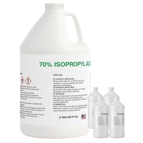 Isopropyl Alcohol 70% | High Purity Multipurpose Cleaner and Solvent - Home, Labs, Commercial Use | 1 Gallon | USP Grade in Saudi Arabia