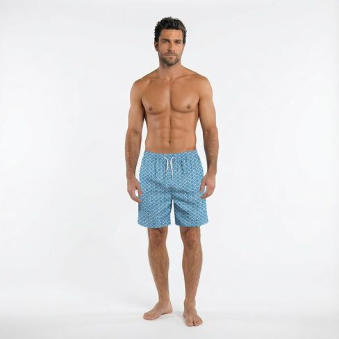 BERMIES Men’s Long Swim Trunks with Soft Mesh Liner - 6" Inseam, Quick-Dry, 4-Way Stretch, UPF 50+, Eco-Friendly Fabric in Saudi Arabia