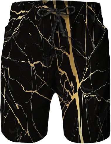Mens Swim Trunks with Mesh Lining,Quick Dry Swimsuit Board Shorts Beach Pants Swimwear Bathing Suits in Saudi Arabia
