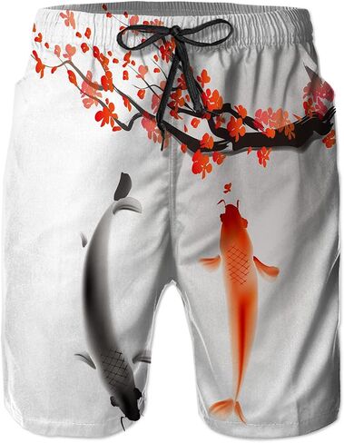 Mens Swim Trunks with Mesh Lining,Quick Dry Swimsuit Board Shorts Beach Pants Swimwear Bathing Suits in Saudi Arabia