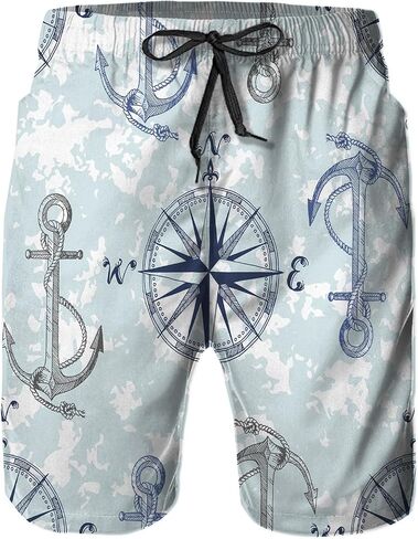 Mens Swim Trunks with Mesh Lining,Quick Dry Swimsuit Board Shorts Beach Pants Swimwear Bathing Suits in Saudi Arabia
