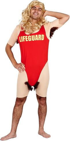 أزياء Orion التنكرية للرجال من Hairy Lifeguard 90s TV Stag Do Fancy Dress in Kuwait