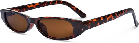 Small Rectangle Sunglasses for Women 90s Retro Oval Sun Glasses Trendy Narrow Shades in Saudi Arabia