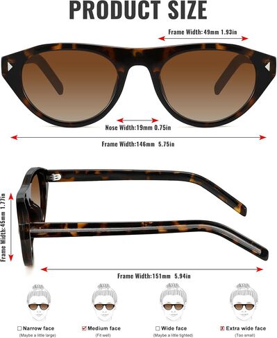 MEETSUN Trendy Cat Eye Sunglasses for Women Retro Oval Vintage Narrow Frame UV400 Protection for Driving Travel Outdoor in Saudi Arabia