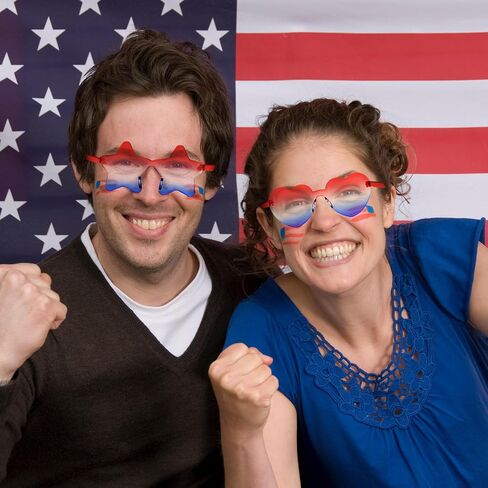 6 PCS 4th of July Party Sunglasses, Patriotic Novelty Glasses Red White Blue American Flag Photo Props for Independence Day Memorial Day Party Favors in Saudi Arabia