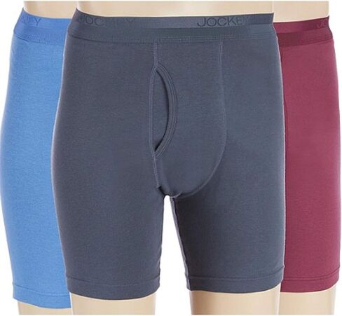 ملابس داخلية قصيرة من Jockey Signature Pima Cotton Midway، 3 قطع (متاهة/Forget Me Not/Plum، مقاس متوسط) in Kuwait