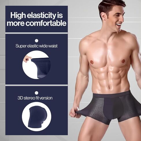 Boxhero [2025 Upgrade Men's Boxer Briefs, Built-in with 3D Pouch Comfortable Underwear for Men in Saudi Arabia