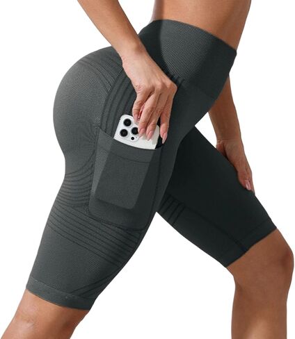 2026 New 3D Anti-Cellulite Leggings Shorts with Pockets for Women,High Waist Tummy Control Sculpting Workout Yoga in Saudi Arabia