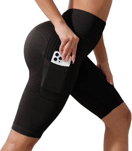 2026 New 3D Anti-Cellulite Leggings Shorts with Pockets for Women,High Waist Tummy Control Sculpting Workout Yoga in Kuwait