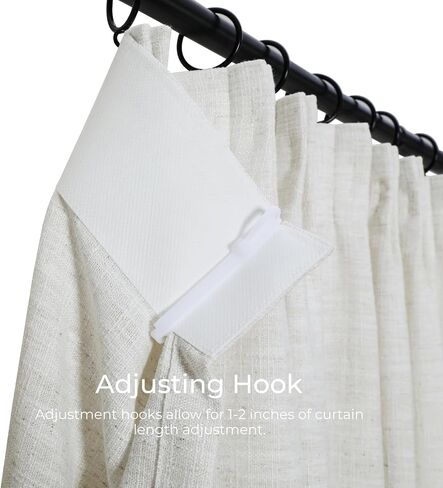 TWOPAGES 52 W x 96 L inch Pinch Pleated Light Filtering Curtain Linen Textured Unlined Drapes for Living Room Bedroom Indoor Window and Door,(1 Panel),Ivory White in Saudi Arabia