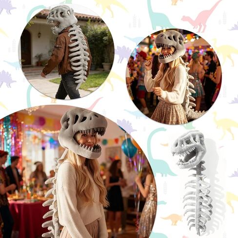 Dinosaur Skeleton Costume,Realistic 3D Skeleton Design,80cm Plush Dino Outfit,for Halloween and Everyday Wear in Saudi Arabia