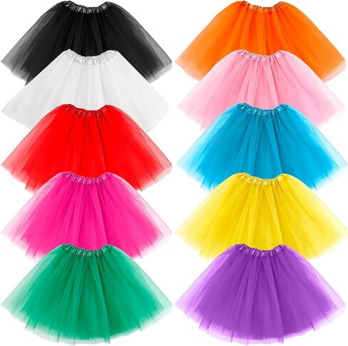 10 Pcs Tulle Tutu Skirt Adult Ballet Women,3 Layer Multicolor Tutu Skirt,Ladies Runners Tutus Dress for Dance in Saudi Arabia