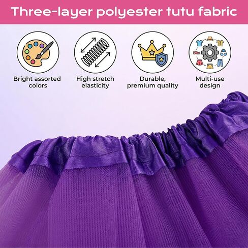 10 Pcs Tulle Tutu Skirt Adult Ballet Women,3 Layer Multicolor Tutu Skirt,Ladies Runners Tutus Dress for Dance in Saudi Arabia