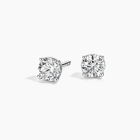 IGI Certified D Color Lab Grown Diamond Earrings for Women, 1 Carat(ctw) Round Cut VS1 Clarity with 2 IGI Certificates, 925 Sterling Silver Stud Earrings for Wedding Bridal in Saudi Arabia