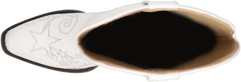حذاء ROPER النسائي Aster المطرز بمقدمة قصيرة كاجوال وكعب متوسط ​​الساق وكعب منخفض 1-2 بوصة - أبيض in Kuwait