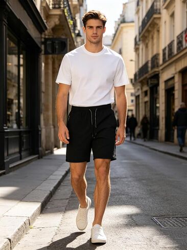 2 Pieces Summer Men's Breathable Quick-Dry Shorts Large Size,Comfortable for Home, Outdoor, Beach, Casual Street Fashion in Kuwait