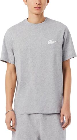 Lacoste Men's Crocodile Print Cotton Loungewear T-Shirt in Kuwait