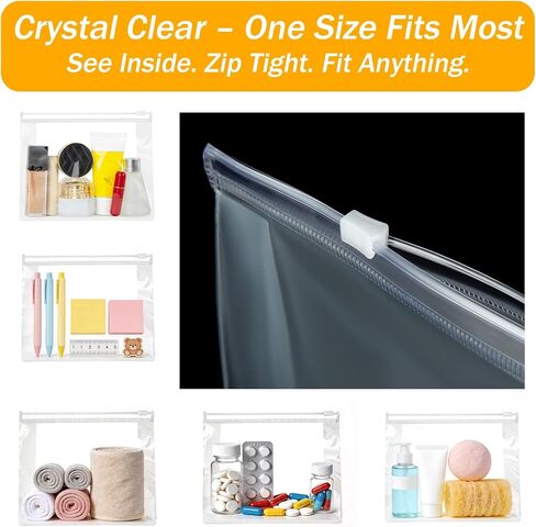 Arroyner 20 PCS Mini Clear Makeup Bag Small Clear Plastic Cosmetic Bags with Zipper Travel Toiletry Makeup Bag in Saudi Arabia