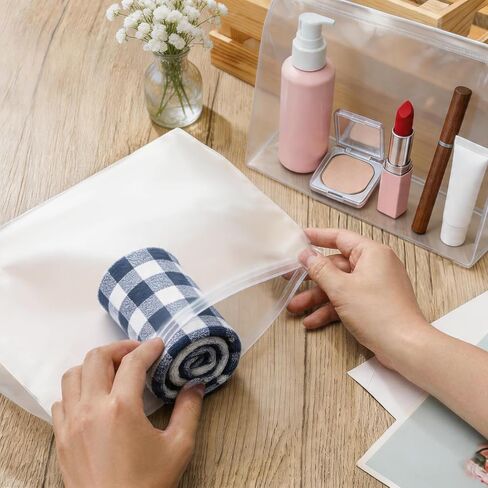Arroyner 20 PCS Mini Clear Makeup Bag Small Clear Plastic Cosmetic Bags with Zipper Travel Toiletry Makeup Bag in Saudi Arabia