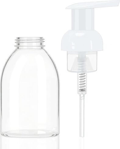 3 Pack 8oz Foaming Soap Dispenser BPA Free Clear Plastic Refillable Pump Bottle for Liquid Shampoo and Hand Soap in Saudi Arabia